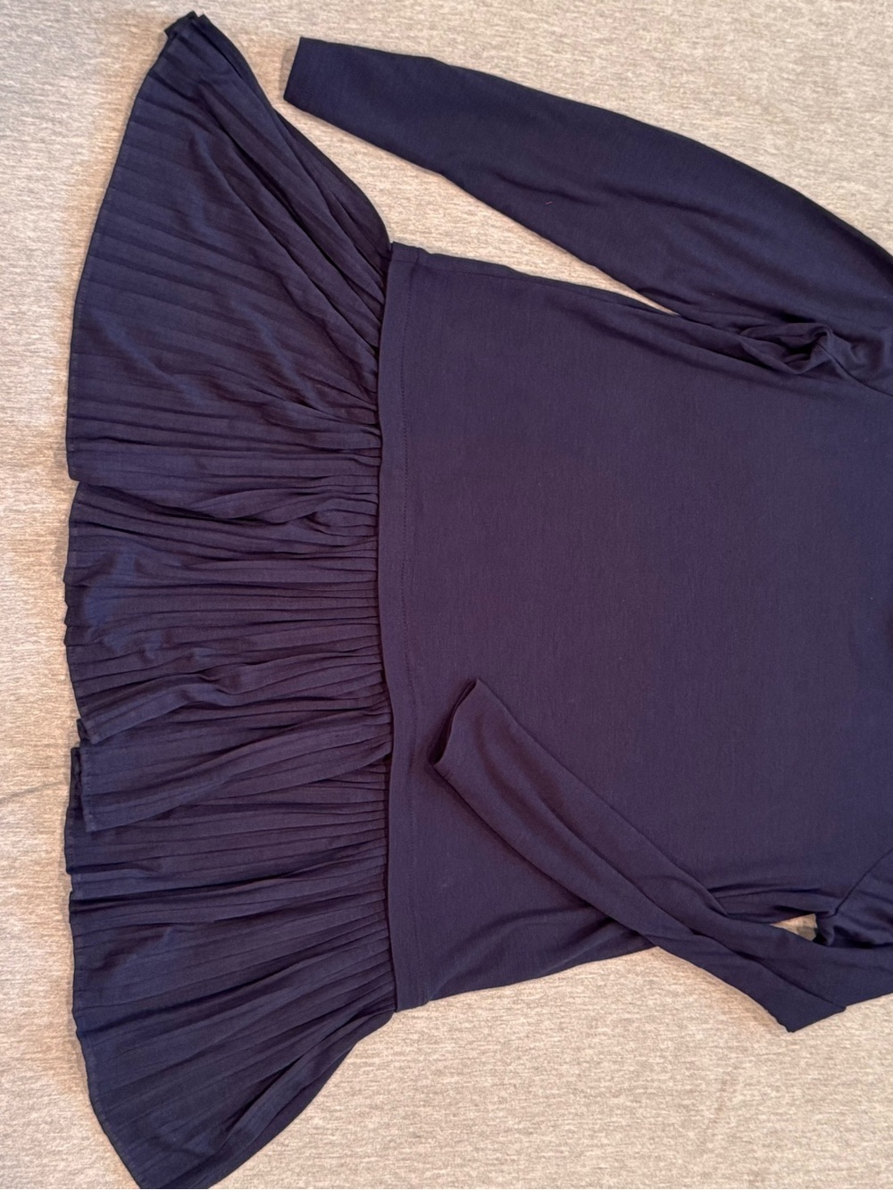 J. Jill Navy Long Sleeve Top with Subtle Sheen